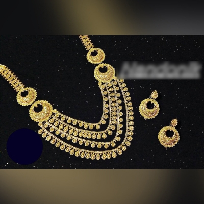 Picture of Elegant & Gorgeous Party/Bridal Gold Plated Necklace,Earring Women / Women Jewellery Set 