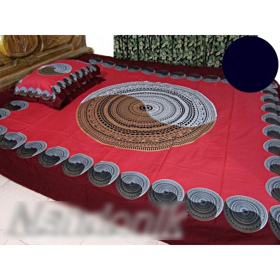 Picture of Cotton Double Size Bed Sheet Set With Two Pillow Covers 