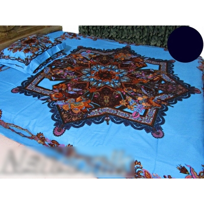 Picture of Cotton Double Size Bed Sheet Set With Two Pillow Covers 
