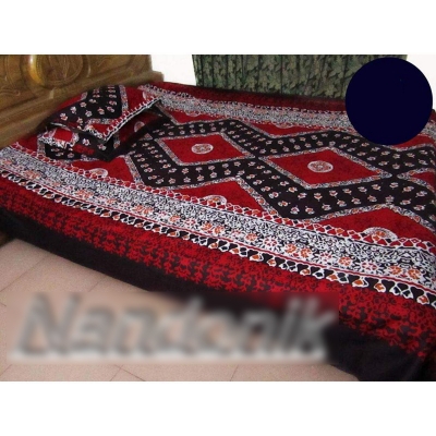 Picture of Cotton Double Size Bed Sheet Set With Two Pillow Covers 