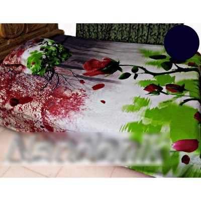 Picture of Cotton Double Size Bed Sheet Set With Two Pillow Covers 