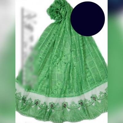 Picture of Wash body cotton embroidered pearl hijab (China)/ Party wear hijab/ Hijab Orna/ Cotton Scarf/ Lock pearl scarf 