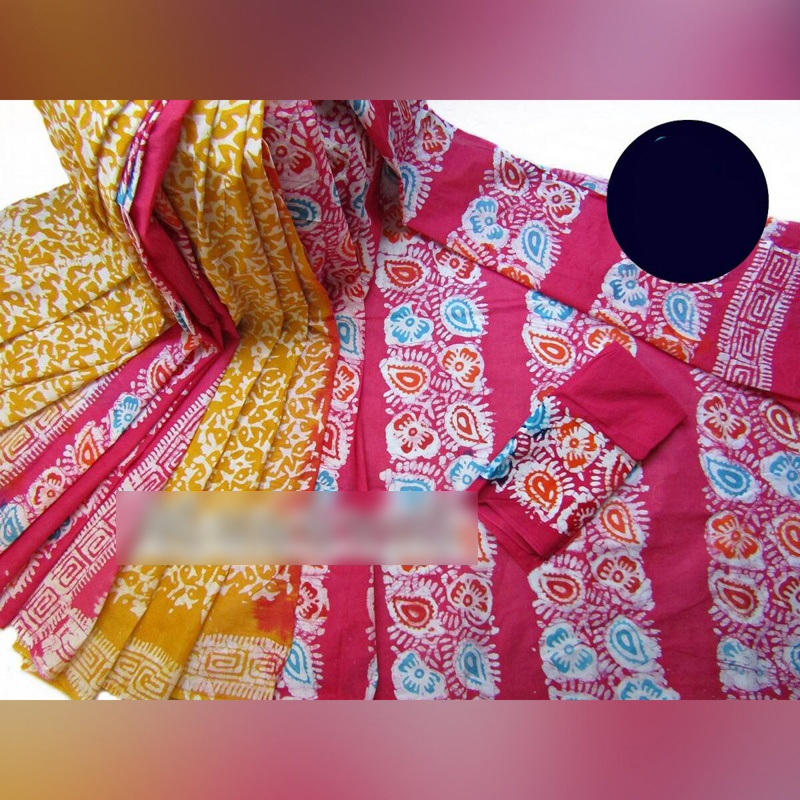 Picture of Cotton Moom Batik Sharee With Extra Blouse piece 