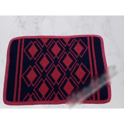 Picture of Red and Black  Doormat Carpet for Bed Room/Kitchen and for Home Decoration 