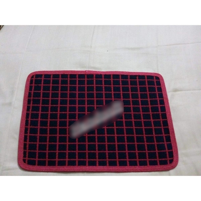 Picture of Red and Black  Doormat Carpet for Bed Room/Kitchen and for Home Decoration 