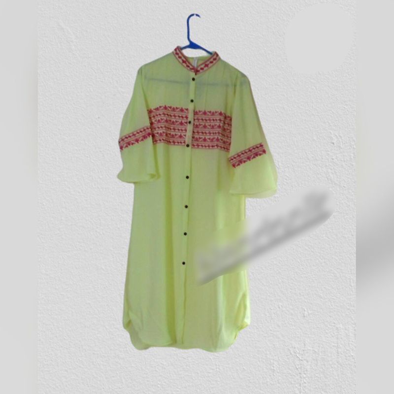 Picture of One piece Double jorjet Fashionable  Kurti for women 