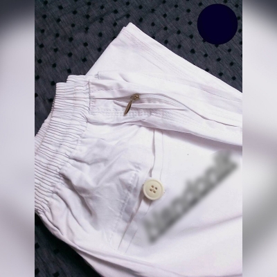Picture of White fine cotton stretch Pajama  /Trouser White