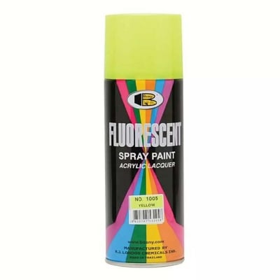 Picture of Bosny Fluorescent Spray Paint Yellow No. 1005 - Yellow0.4L