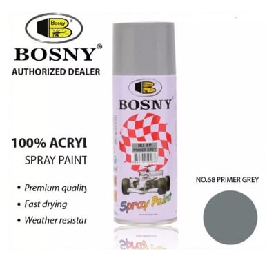 Picture of Bosny Pure Acrylic Primer Grey 400 ml - Grey0.4L