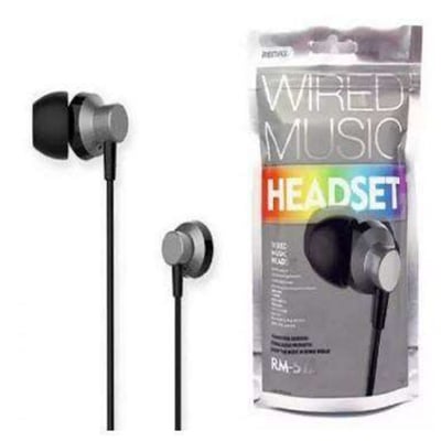 Picture of REMAX RM 512 High Performance Wired In Ear Earphone Stereo with Mic, 3.5mm Jack - Black