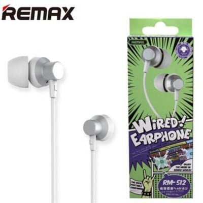 Picture of REMAX RM 512 High Performance Wired In Ear Earphone Stereo with Mic, 3.5mm Jack - Silver