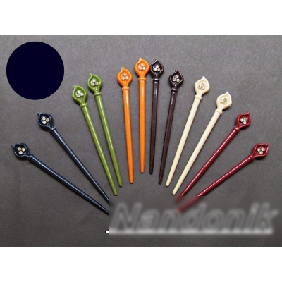 Picture of 12 Pcs of Colourful Plastic Khopar Kata Hair Pin Hair Accessories Bun Sticks For Women 