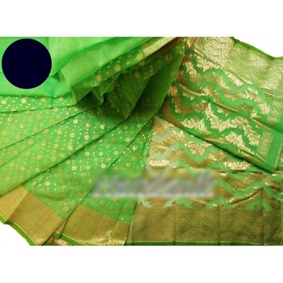 Picture of Exclusive Muslin Tissue Powerloom Jari Jamdani Saree With Blouse piece 