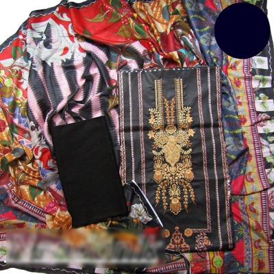 Picture of Bin Saeed Ditto Version Soft Cotton Unstitch Three Piece With Extra Sleeves 