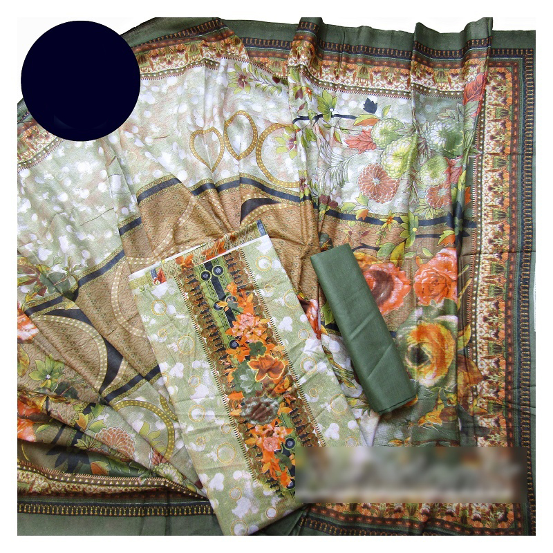 Picture of Printed Cotton Unstitch Three Piece 