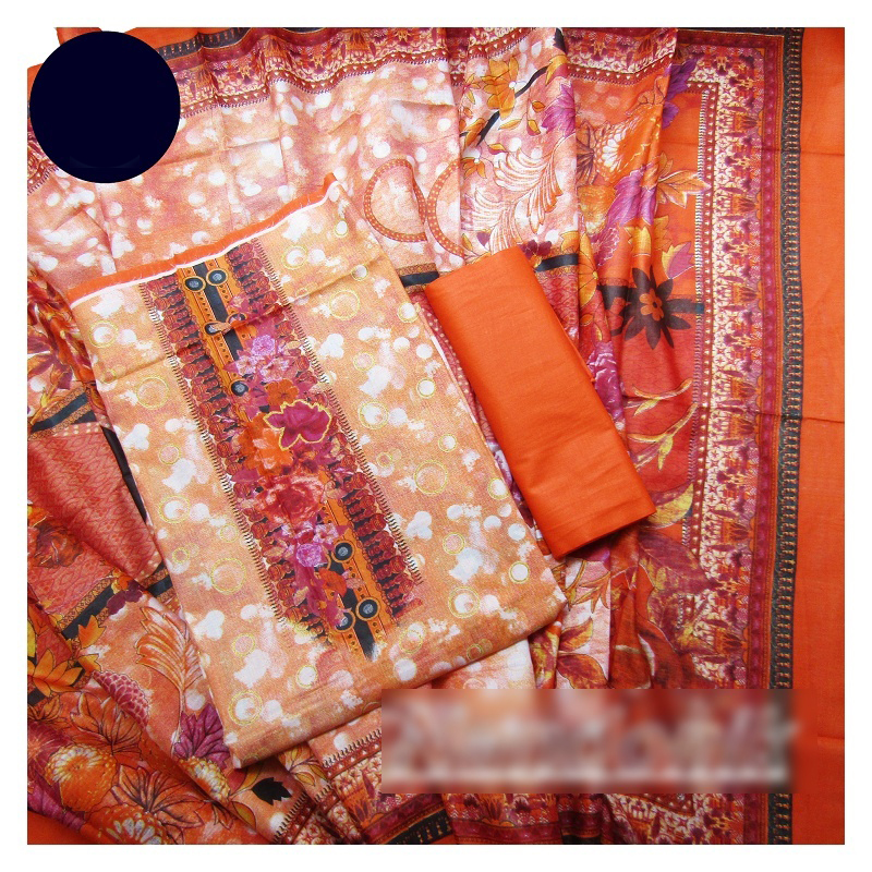 Picture of Printed Cotton Unstitch Three Piece 