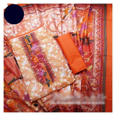 Picture of Printed Cotton Unstitch Three Piece 