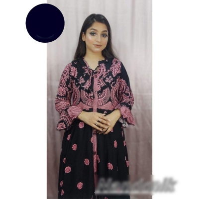 Picture of Printed  Floor Touch/ Long Kurti/Gown 