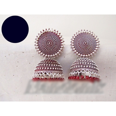 Picture of Elegant Traditional Joypuri Meenakari Jhumka Earrings for Women 