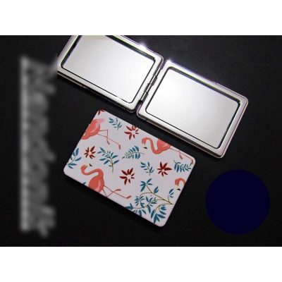 Picture of Duel Side Regular And Magnifying Both In One Folding Compact Pocket Makeup Mirror 
