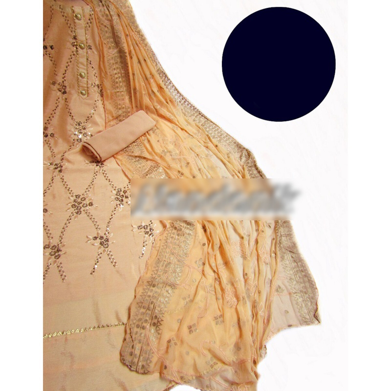 Picture of Indian Gorgeous Lukhnow Unstitched Three piece (with extra sleeve and inner) 