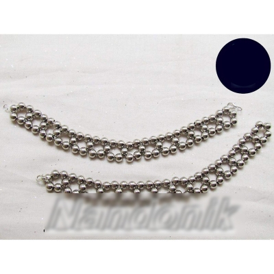 Picture of 1 Pair of German Silver Soundless Light Weighted Anklet Nupur Payel For Women and Girls 