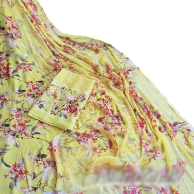 Picture of Indian Rishika Silk unstitched three piece 