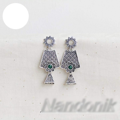 Picture of Oxidized Jhumka Earrings for Women 