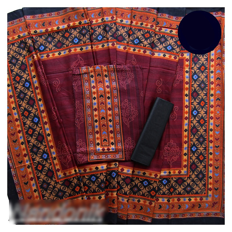 Picture of Exclusive catalouge  unstitch three piece (with extra sleeve) 