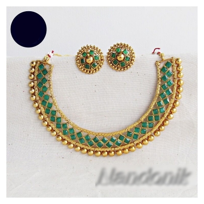 Picture of Elegant & Trendy  Kanpasha-  Chokar Necklace Jewellery Set of Necklace and Earring for Women Multicolor