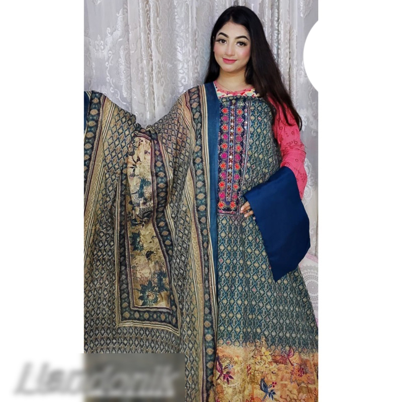 Picture of Exclusive Gujrati Cotton Boutique Unstitch Three Piece 