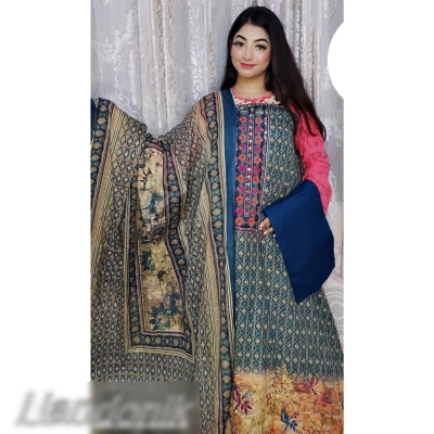 Picture of Exclusive Gujrati Cotton Boutique Unstitch Three Piece 