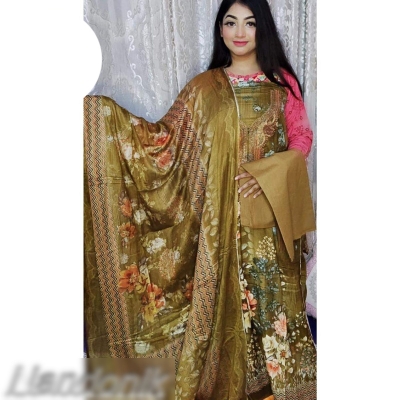Picture of Exclusive Catalogue Boutique Unstitch Three Piece With Extra Sleeves 