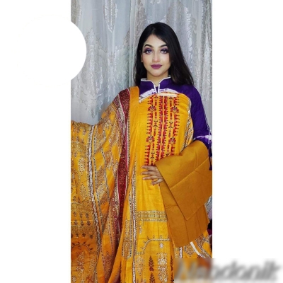 Picture of BD Lawn unstitch three piece (with extra sleeve) 