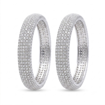 Picture of Diamond Cut Ad Stone Bala 1 Pairs/ Ruli Bala/ Stone Bangles/ Party wear Bangles/ Bridal Bala/ Lock Stone Churi 