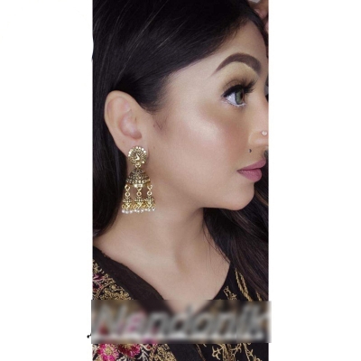 Picture of Elegant Antique Jhumka Earrings for Women 