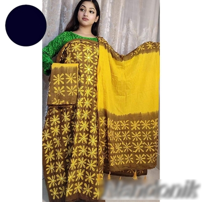 Picture of Cotton Moom Batik Unstitch Four Piece WithThread Work 
