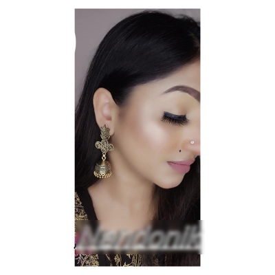 Picture of Elegant  Antique  Long Jhumka Earrings for Women 