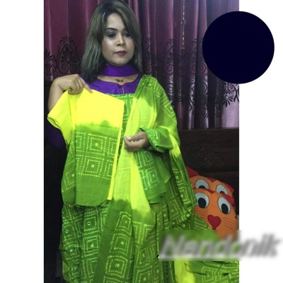 Picture of Cotton Moom Batik Unstitch Four Piece WithThread Work 