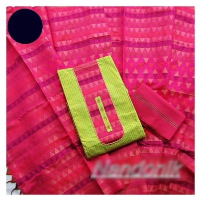 Picture of Exclusive Unstitch Tangail Taant Three Piece (with Extra Sleeve) 