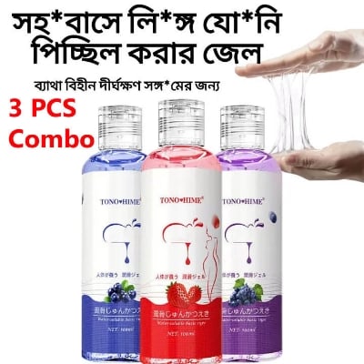 Picture of TONO Hime gel Fruit Flavor Water Based Lubricant gel Combo 3 x 100ml =300ml