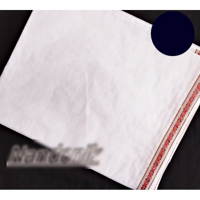 Picture of White Unstitched Dhoti Chikon Parer Sada Dhuti Multicolor