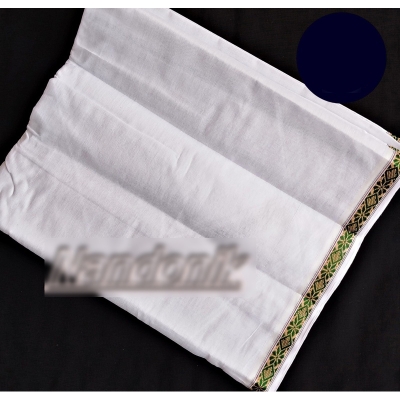 Picture of White Unstitched Dhoti Chikon Parer Sada Dhuti Multicolor