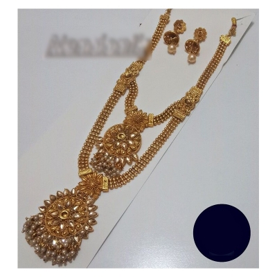 Picture of Elegant & Trendy South Indian Jewellery Set of Necklace and Earring for Women Sita and Earring Set Multicolor