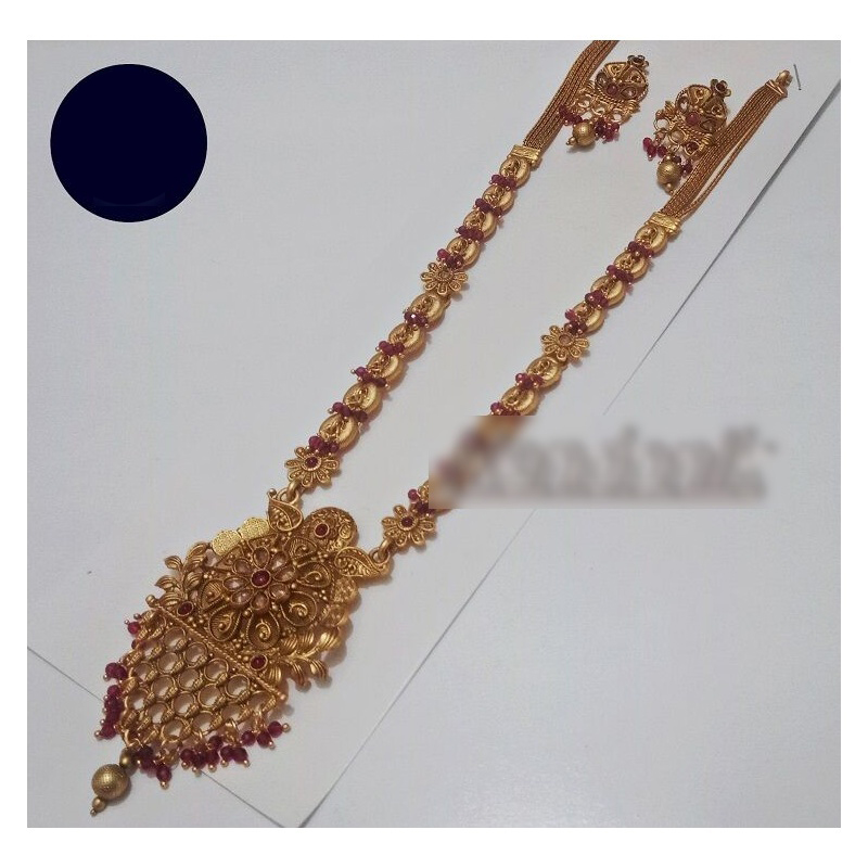 Picture of Elegant & Trendy South Indian Jewellery Set of Necklace and Earring for Women Sita and Earring Set Multicolor