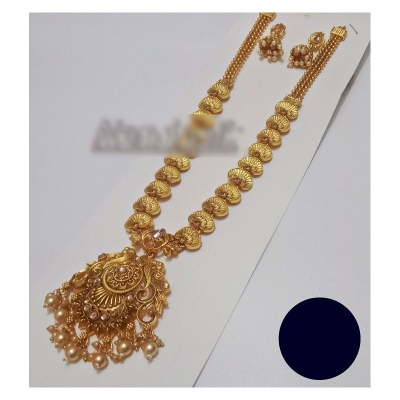 Picture of Elegant & Trendy South Indian Jewellery Set of Necklace and Earring for Women Sita and Earring Set Multicolor