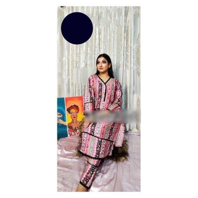 Picture of Sadabahar Co-ords 2 Piece Collection Ready to Wear Stitched Two Piece Set For Women Girl Multicolor