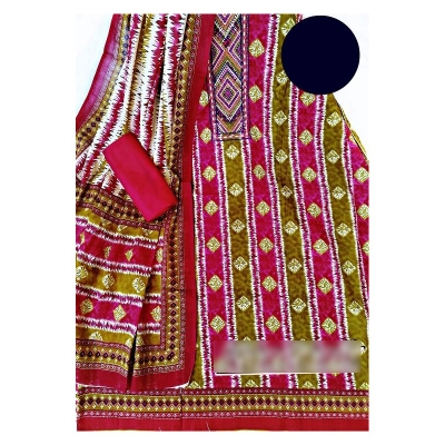 Picture of Exclusive Boutique Unstitch Three Piece With Extra Sleeves Multicolor,Un-stitched