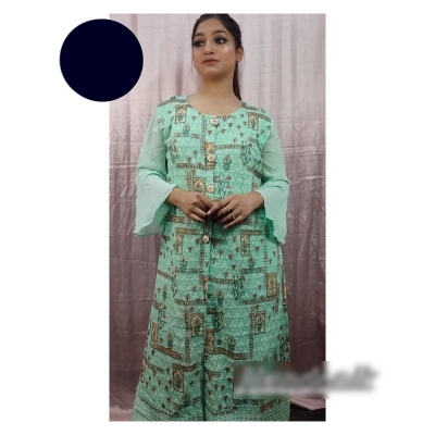 Picture of Exclusive Georgette Eid Gown Floor Touch/ Long Kurti/Gown Multicolor,44
