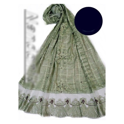 Picture of Wash body cotton embroidered pearl hijab (China)/ Daily wear hijab/ Hijab Orna/ Cotton Scarf/ Lock pearl scarf Multicolor,Int: One size
